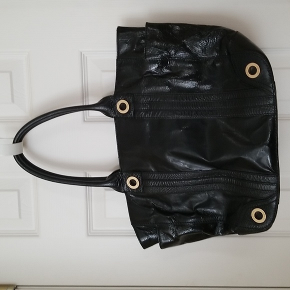 Sigrid Olsen Black Patent Leather Tote - Picture 2 of 11